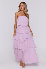 Starlet Season Strapless Maxi Dress Lilac