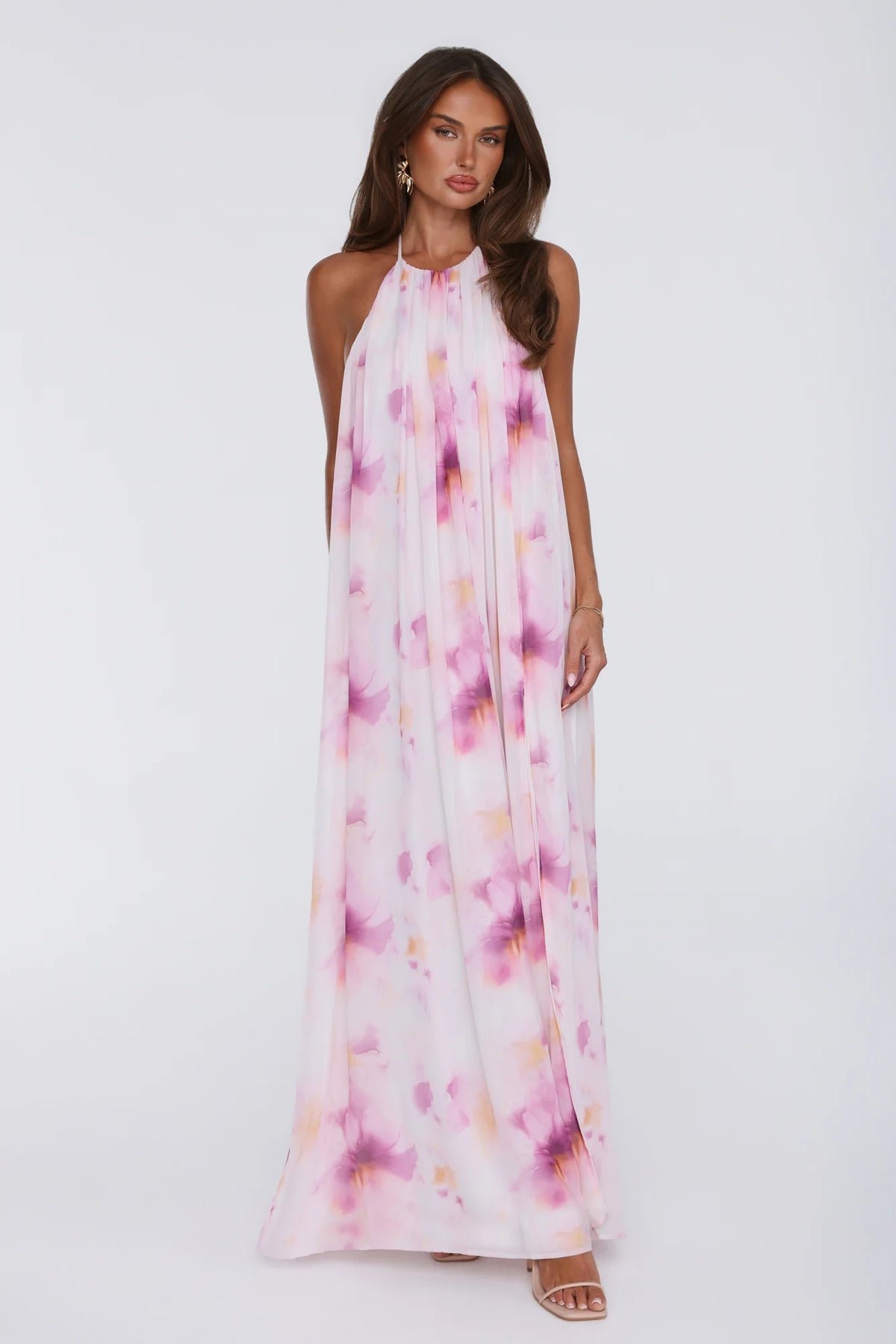 Radiant Queen Halter Maxi Dress Lilac