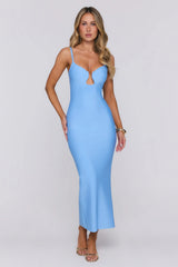 Sunkissed Isle Bandage Maxi Dress Blue