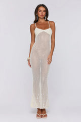 Brings The Heat Knit Maxi Dress Cream