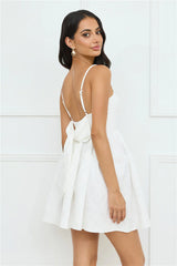 Softly Stunning Mini Dress White