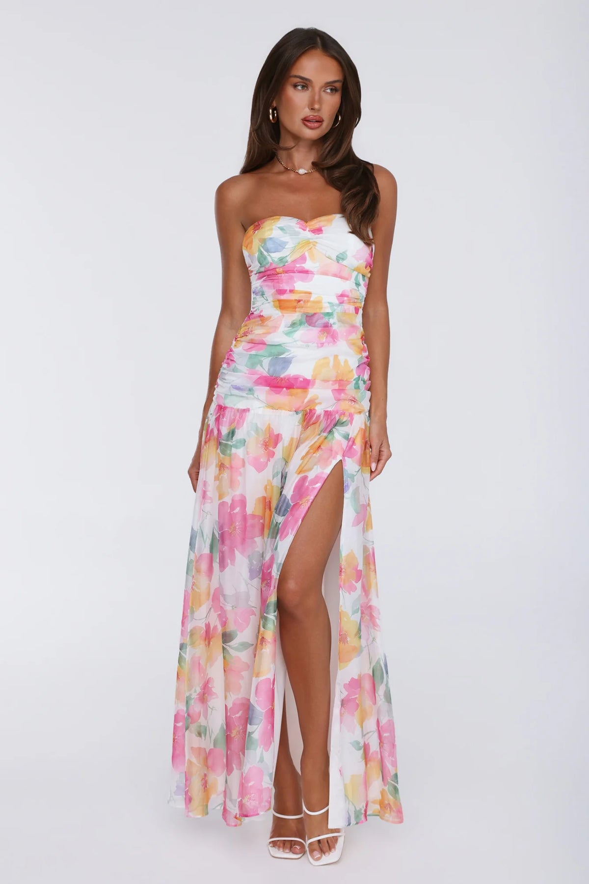 Pretty Much Perfect Strapless Maxi Dress Pink