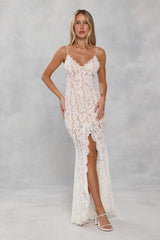 Forever Lace Maxi Dress White