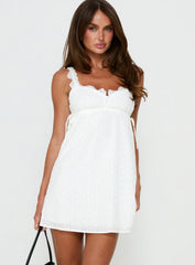 Serabella Anglaise Mini Dress White