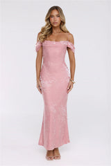 Glow Petal Midi Dress Pink