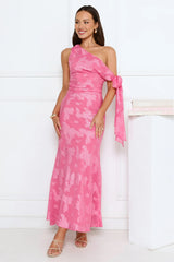 Secret Aurora Of Shoulder Maxi Dress Pink