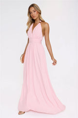 Eternal Coastline Halter Maxi Dress Pink