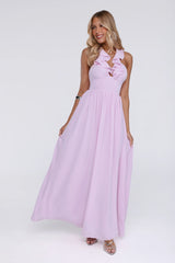 Celebrate You Halter Maxi Dress  Pink