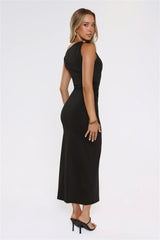 Chic Dreams Await Off Shoulder Maxi Dress Black