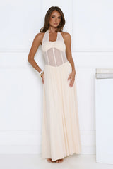 Glow Of Prestige Halter Maxi Dress Butter