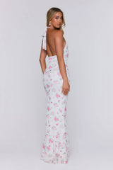 Little Luxe Halter Maxi Dress White