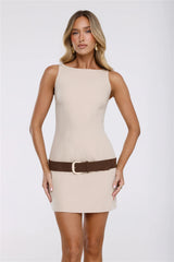 The Influence Edit Mini Dress Beige