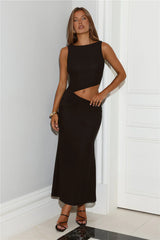 This Is The Look Mesh Maxi Dress Black