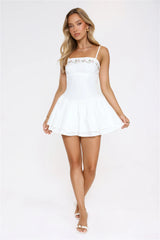 Floral Beauty Mini Dress White