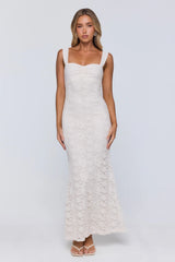 Endless Honeymoon Lace Maxi Dress Cream