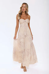 Cloud Leopard Strapless Maxi Dress Leopard