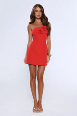 Viva La Vibes Strapless Mini Dress Red