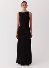 Cherish You Buckle Maxi Dress - Shadow
