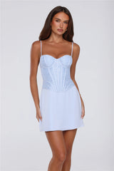 Noir Romance Mini Dress Blue