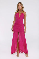 Goddess Of The Isles Halter Maxi Dress