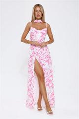 Soft Petal Sway Maxi Dress Pink