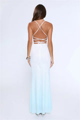 Glow From Moons Maxi Dress Blue