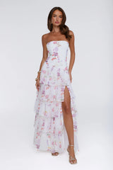Styled For Sunshine Strapless Maxi Dress White