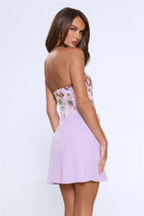 Pinky Promise Strapless Mini Dress Lilac