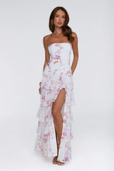 Styled For Sunshine Strapless Maxi Dress White