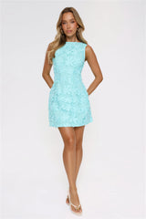 Flirt Flicker Mini Dress Blue