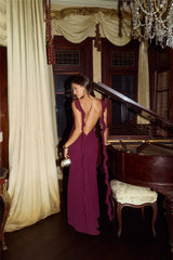 Pop Of Drama Maxi Dress Chocolate