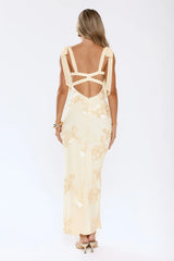 Dear Me From Me Mesh Maxi Dress Yellow