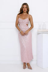 Sparkling Moment Maxi Dress Pink