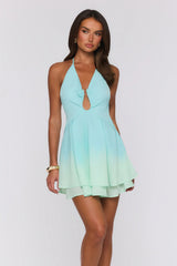 Sunflare Glow Mini Dress Blue