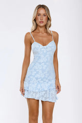 Lush Leisure Mini Dress Blue