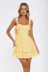 No Competition Mini Dress Yellow