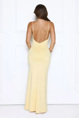 Paradise Luxury Maxi Dress Yellow