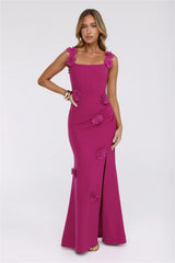 Moonlight Veil Maxi Dress Dark Pink
