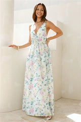 Peach Passion Maxi Dress Floral