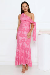 Secret Aurora Of Shoulder Maxi Dress Pink