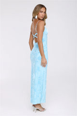Daisy Glow Maxi Dress Blue