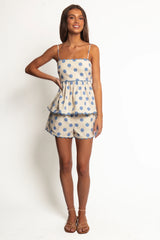 Aureole Short Set - Dusty Blue