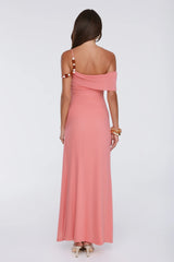 Yours In Summer Mesh Maxi Dress Peach