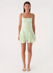 Florine Mini Dress - Pistachio