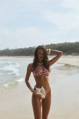 Sundrenched Petals Swim Top Hibiscus Haze