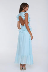 Evening Luxe Maxi Dress Light Blue