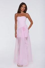 Romantic Everything Strapless Maxi Dress Pink