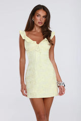Secret Affection Mini Dress Yellow