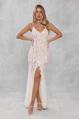 Forever Lace Maxi Dress White