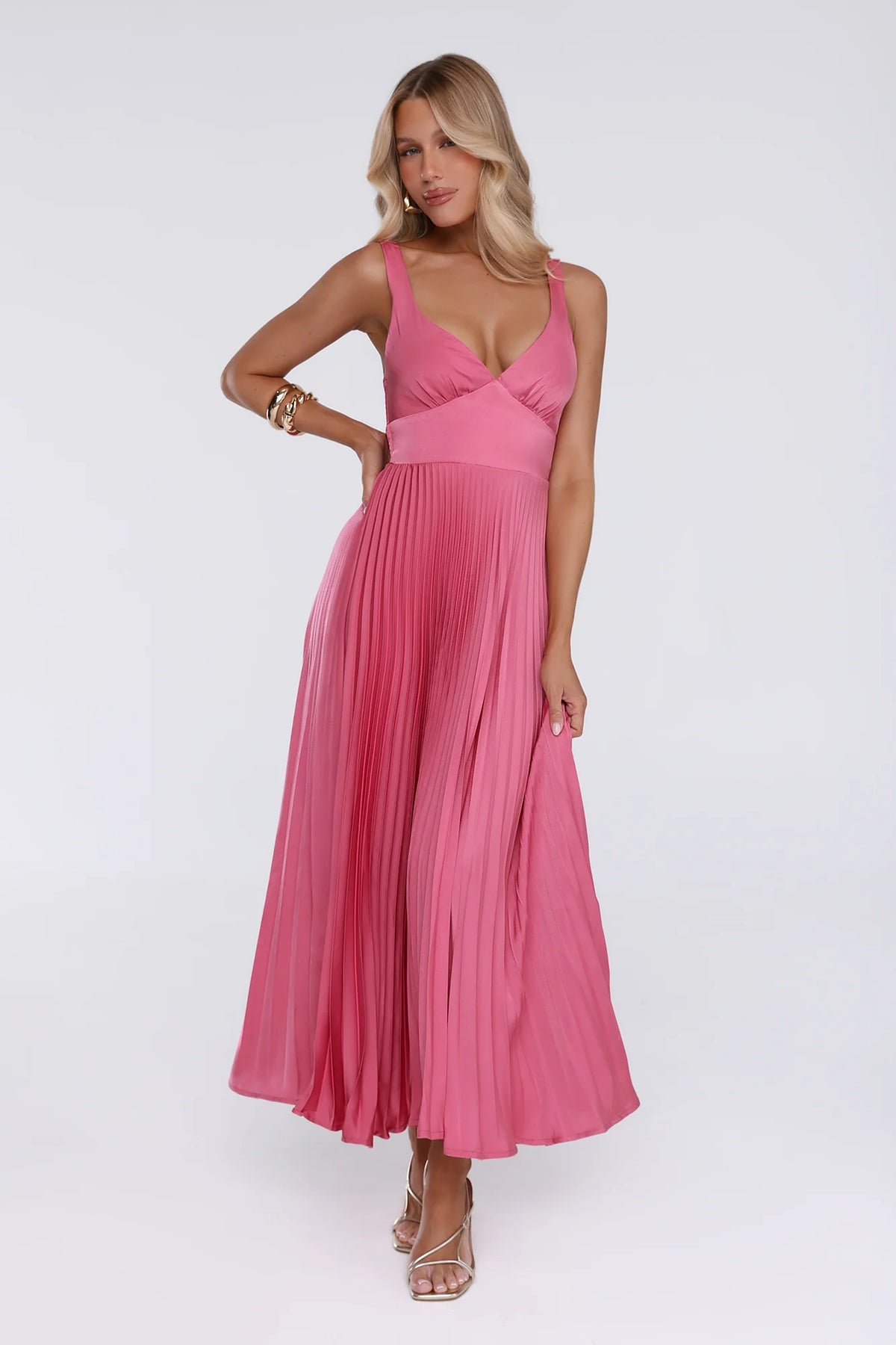 Dazzling Opulence Maxi Dress Rose